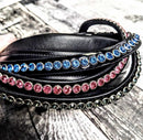 Snaffle with Extended Padding/ Jewel Browbands