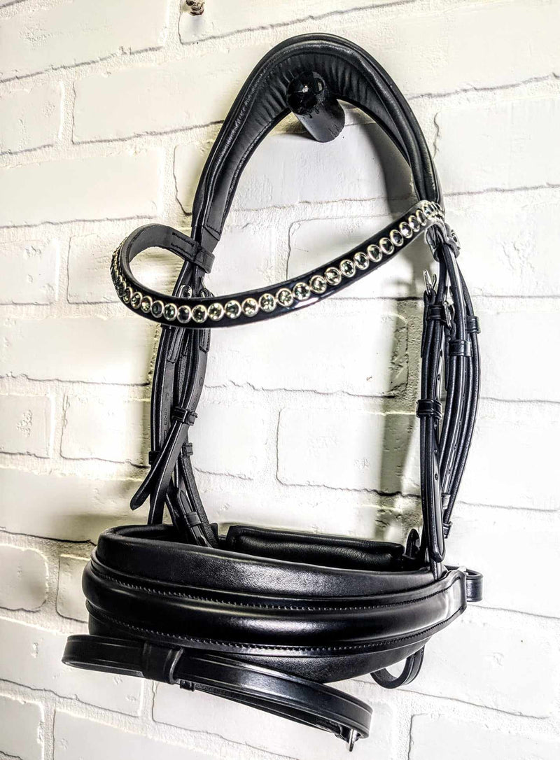 Snaffle with Extended Padding/ Jewel Browbands