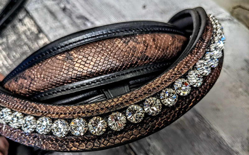 Limited Edition Copper Shimmer/ Black NOSEBAND/BROWBAND Combo