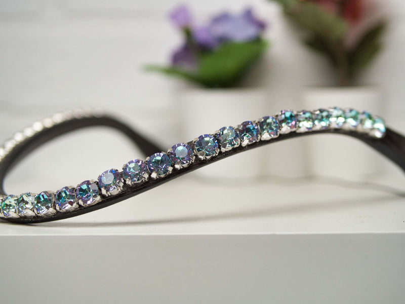 Crystal Vitrail 8 mm Brown Leather