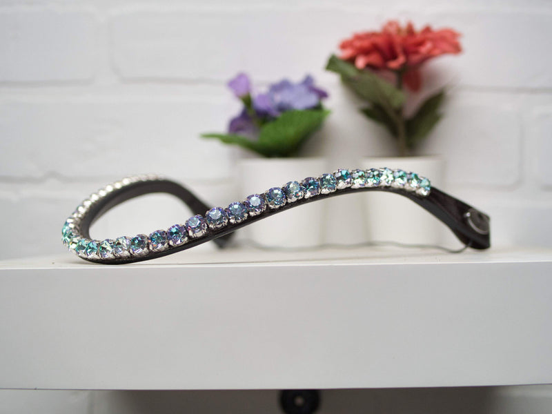 Crystal Vitrail 8 mm Brown Leather