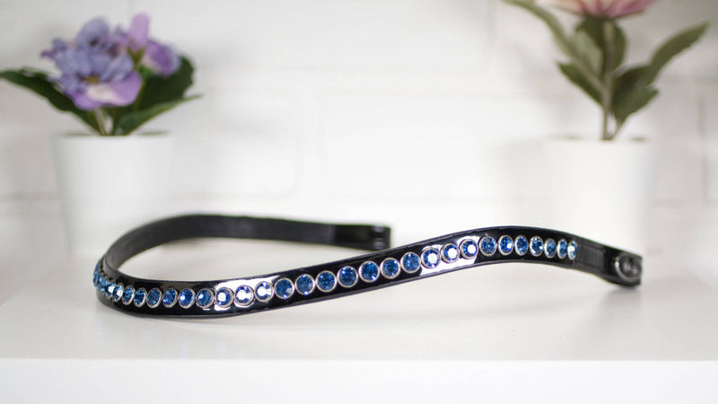 Riveted Browband - Light Blue