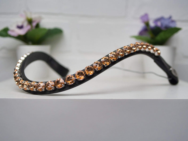 Light Peach 10 mm Black Leather