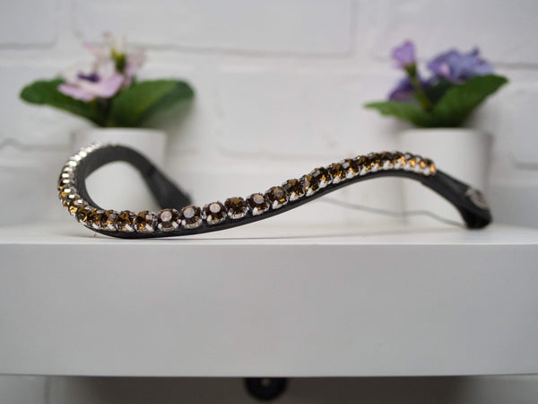 Smoked Topaz - On Black Leather