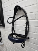 Blue Patent/Black Flashless Snaffle