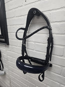 Blue Patent/Black Flashless Snaffle