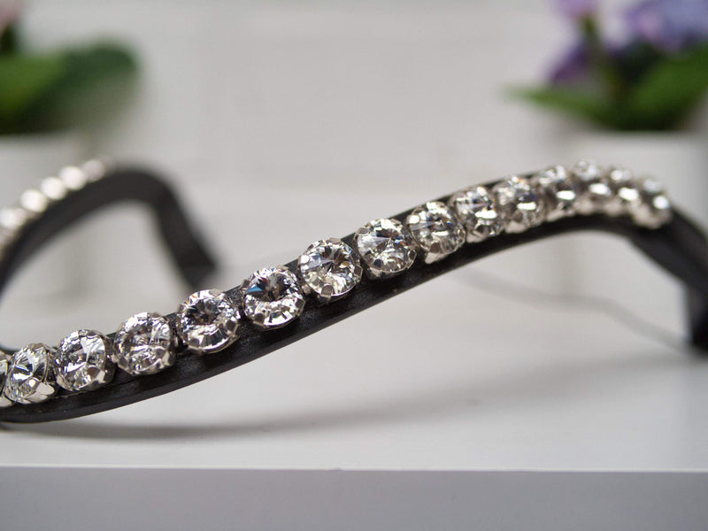 Crystal - 10 mm Black Leather