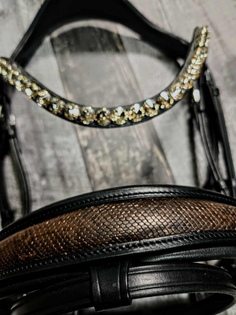 Mahogany Python Shimmer Snaffle