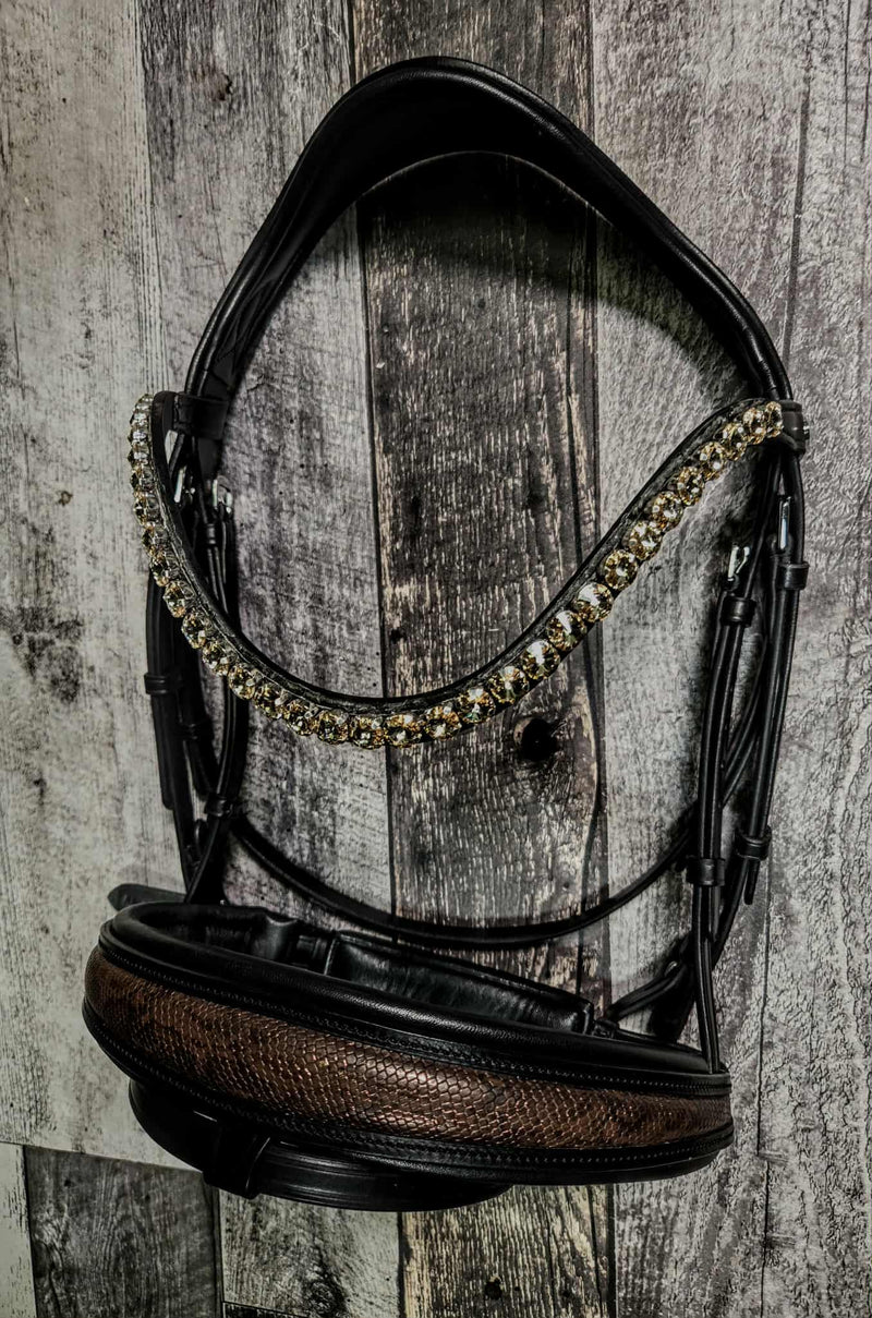 Mahogany Python Shimmer Snaffle