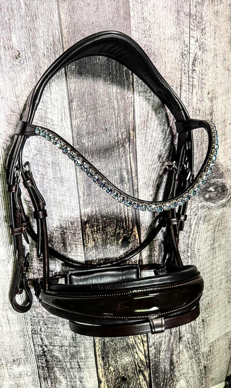Patent Havana Rolled Snaffle