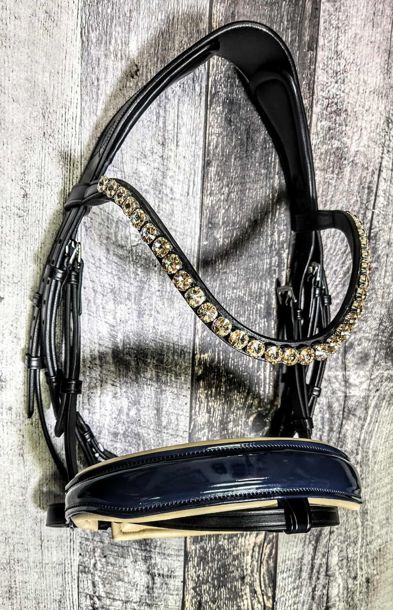 Navy/ Crystal Honey Snaffle