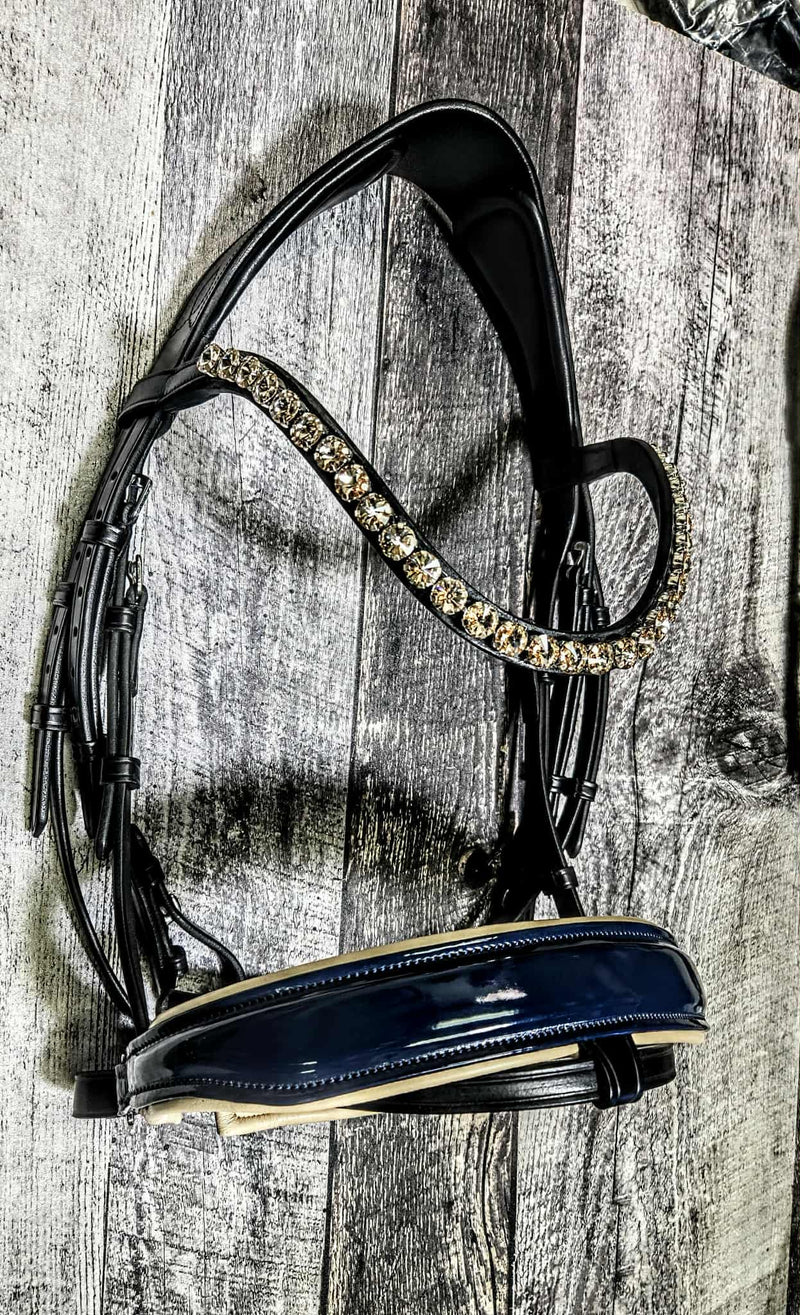 Navy/ Crystal Honey Snaffle