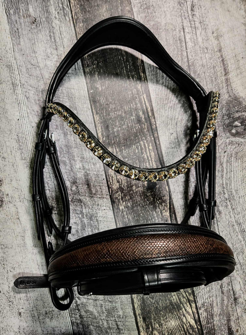 Mahogany Python Shimmer Snaffle