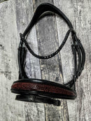 Merlot/ black Croco Snaffle