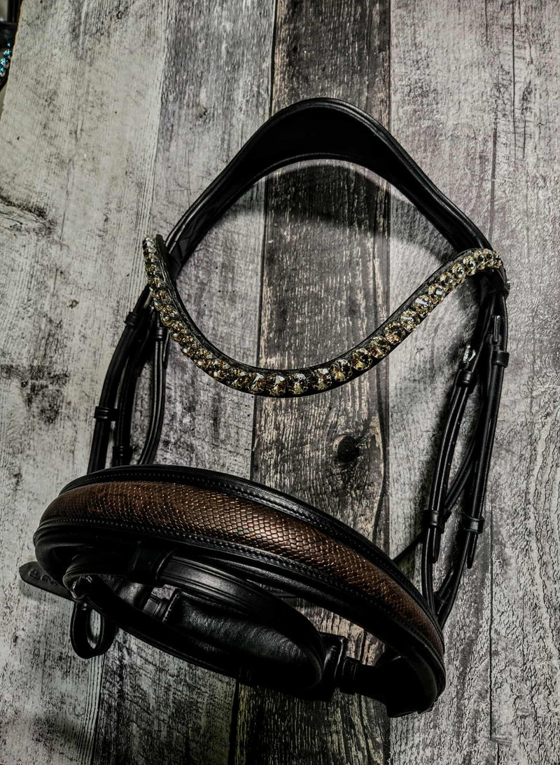 Mahogany Python Shimmer Snaffle