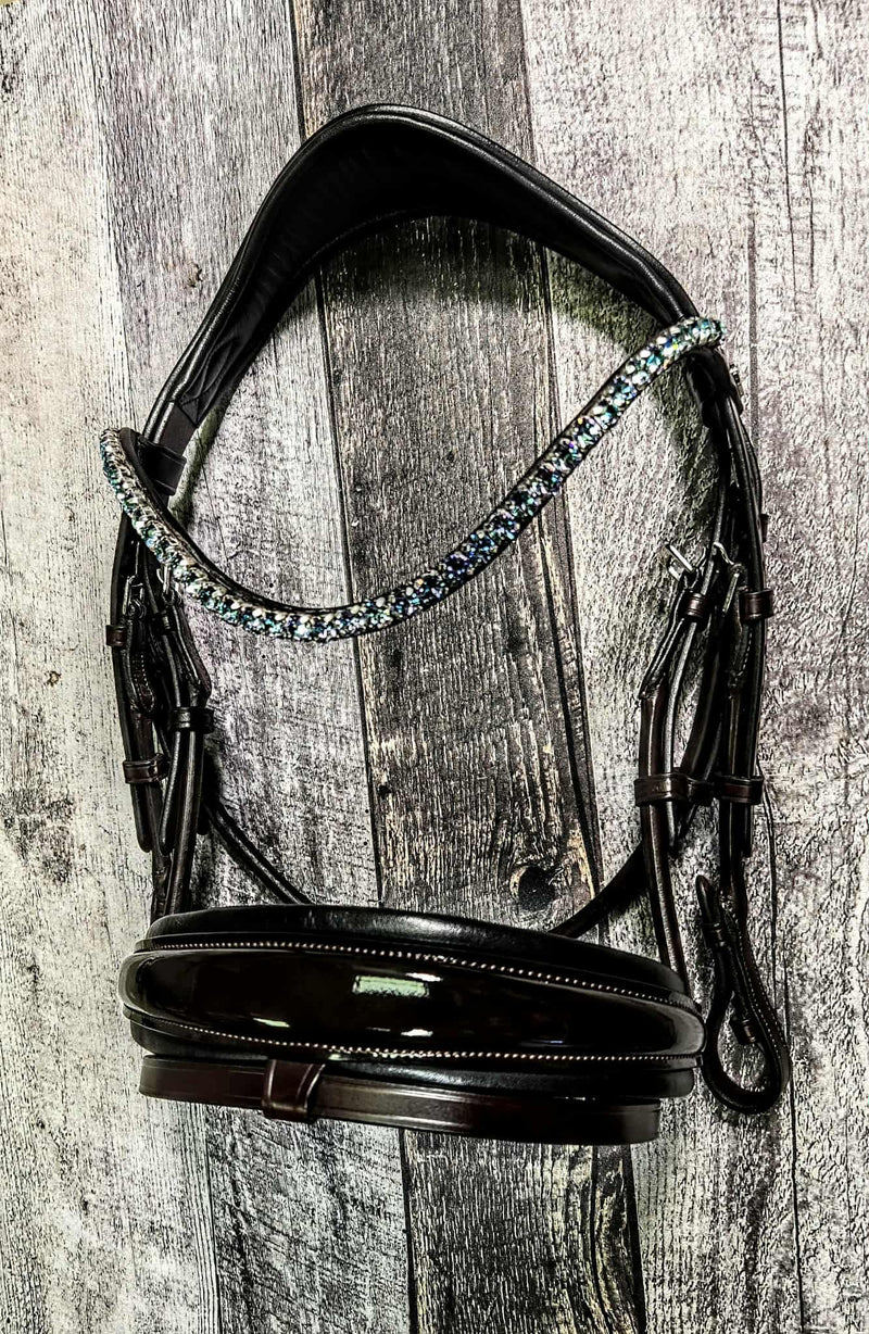 Patent Havana Rolled Snaffle